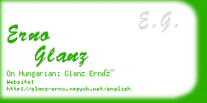 erno glanz business card